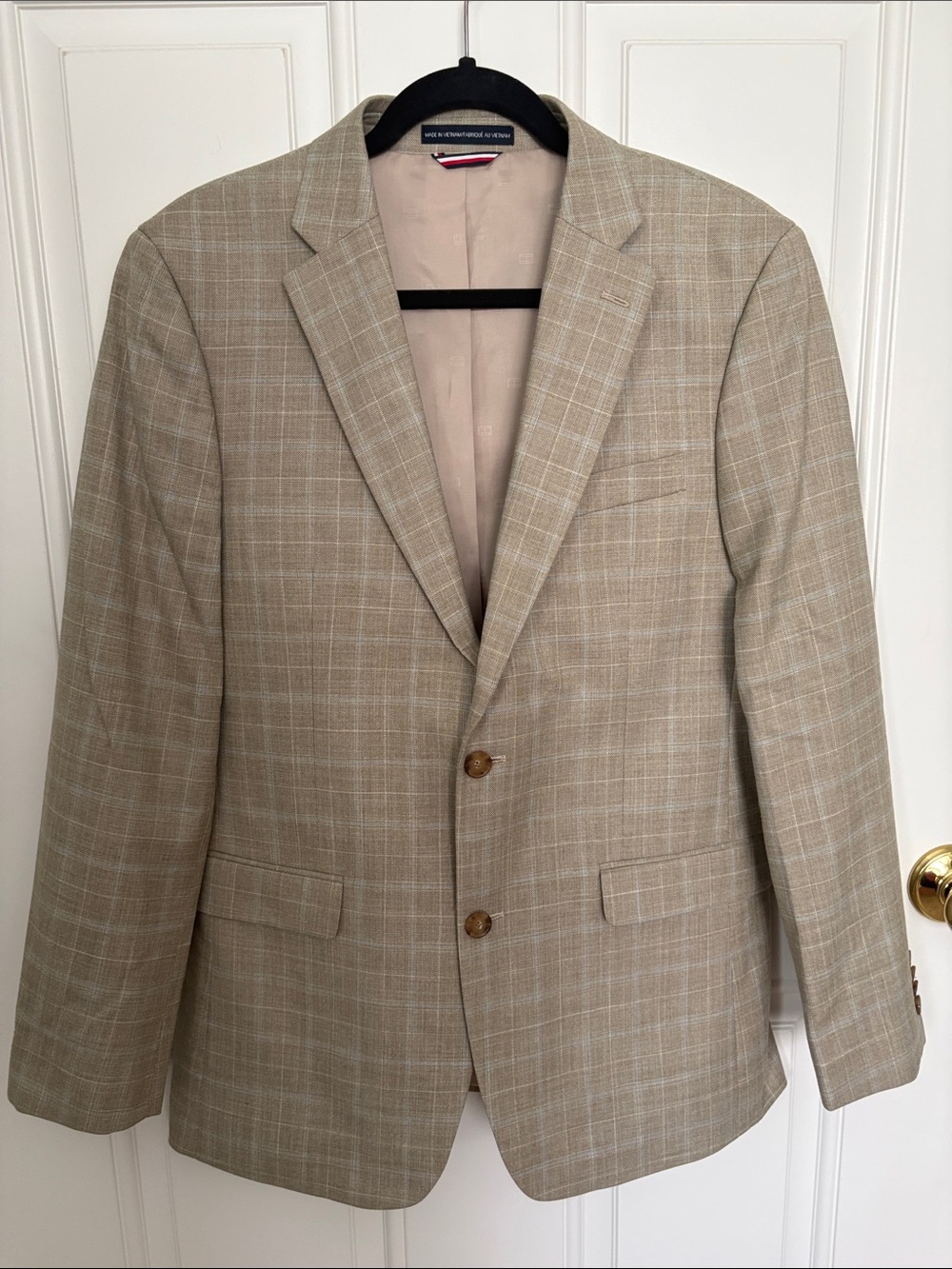 Tommy Hilfiger Tan Plaid Sport Coat